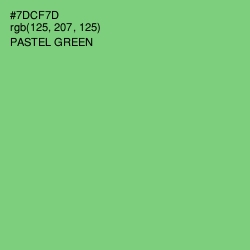 #7DCF7D - Pastel Green Color Image